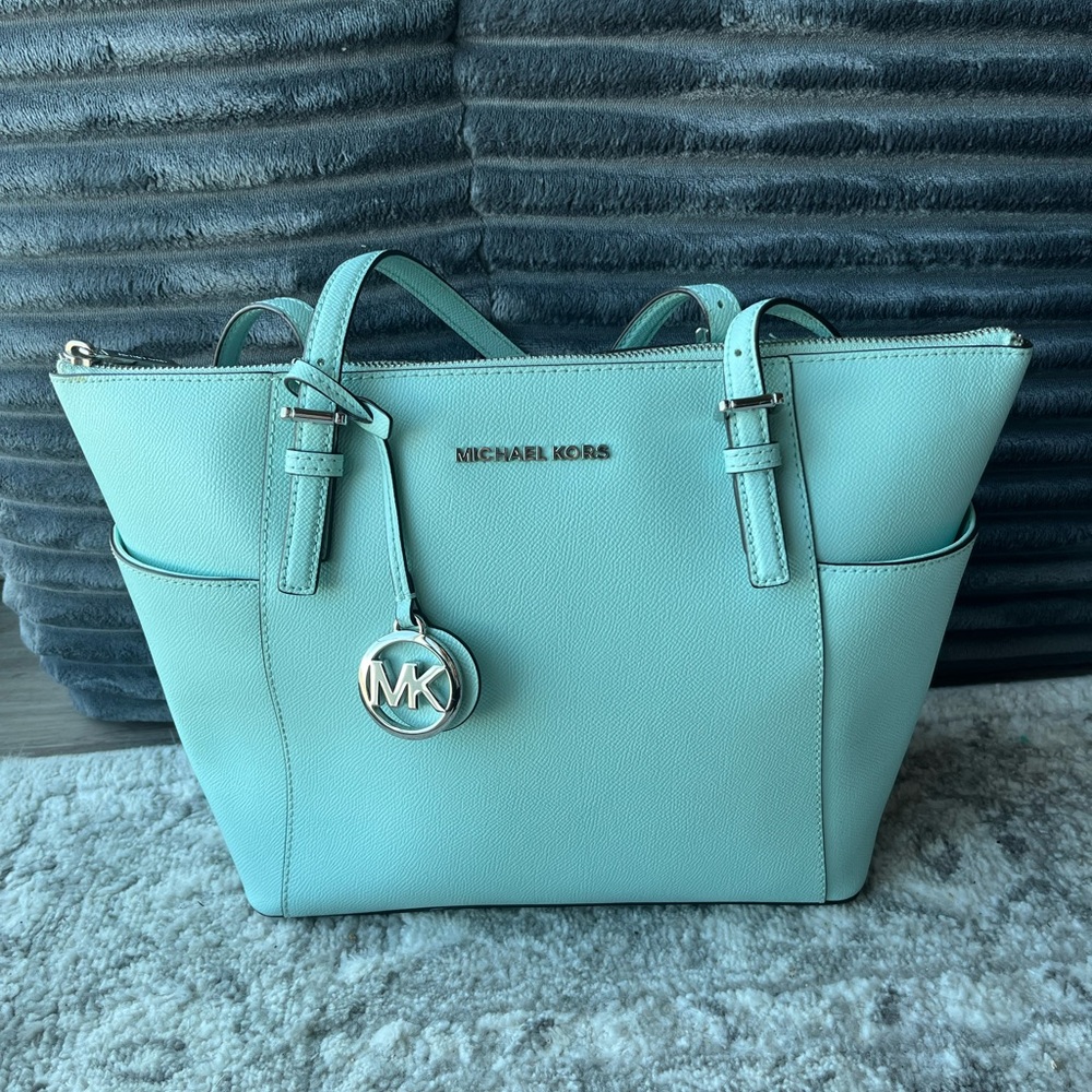 Michael Kors Aqua Blue Tote Bag
